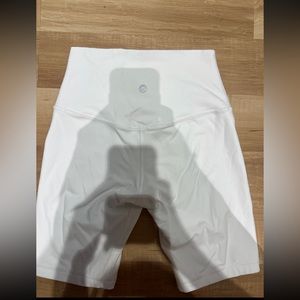 White lululemon align shorts 8 inch